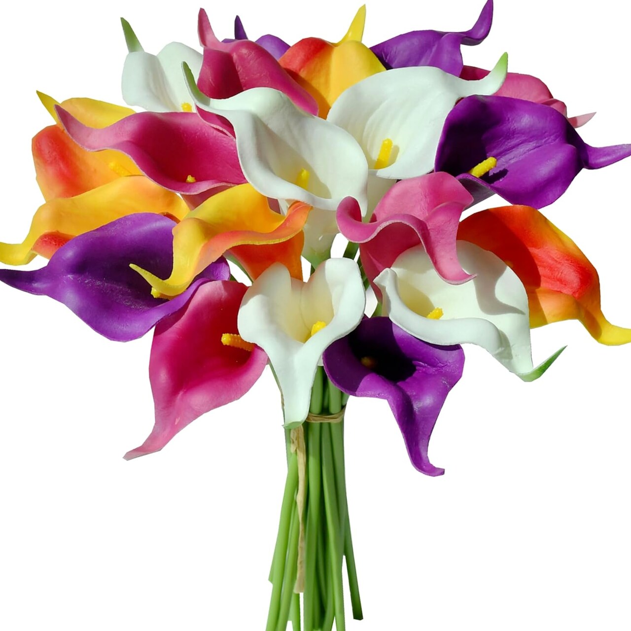 13.5in Colorful Calla Lily Artificial Flowers 20 Stems(Colorful)